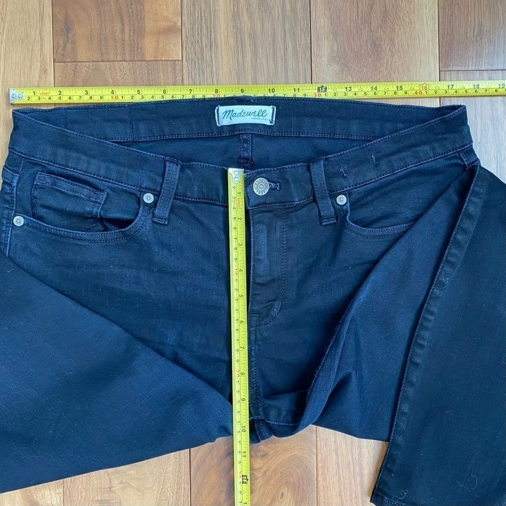 Madewell Skinny Skinny Moto Zipper Ankle Jeans , size 32